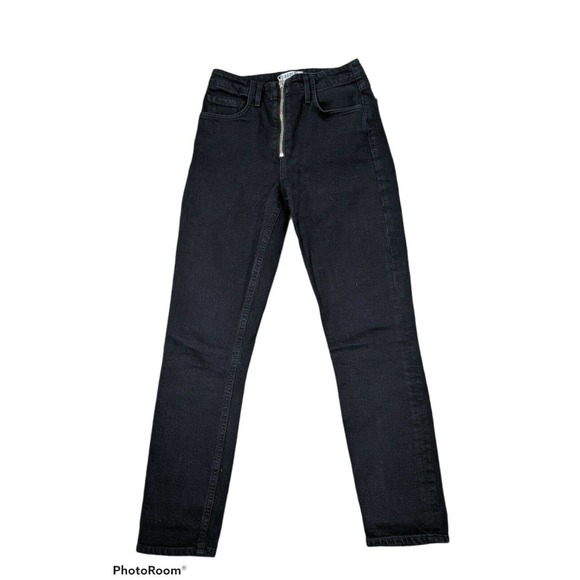 Agolde Nico Zip Front high-rise Black Jeans, 25R - Picture 3 of 12